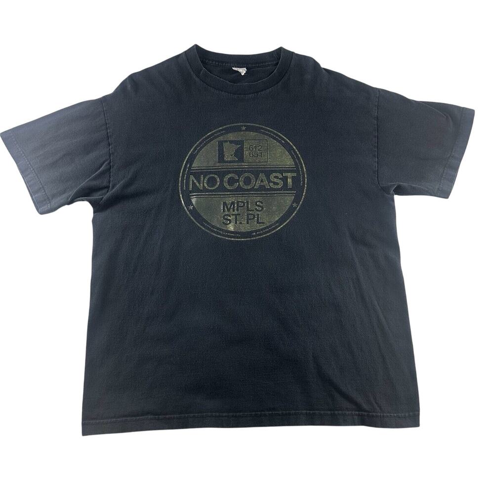 Vintage Y2K T-Shirt -Size XL -No Coast MPLS ST.PL Graphic Front and back